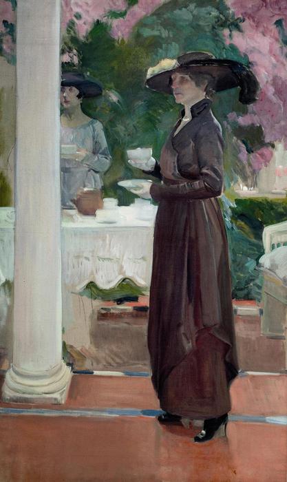WikiOO.org - Encyclopedia of Fine Arts - Maľba, Artwork Joaquin Sorolla Y Bastida - Taking tea