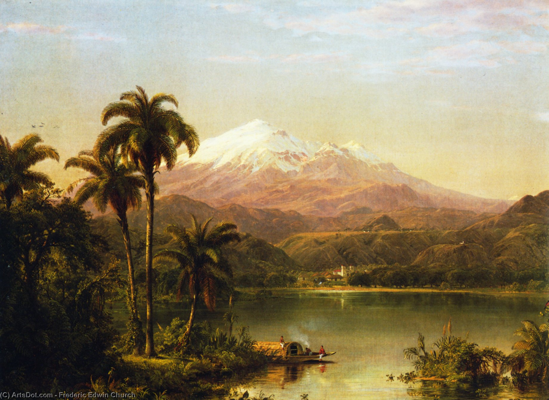 Wikioo.org - The Encyclopedia of Fine Arts - Painting, Artwork by Frederic Edwin Church - Tamaca Palms