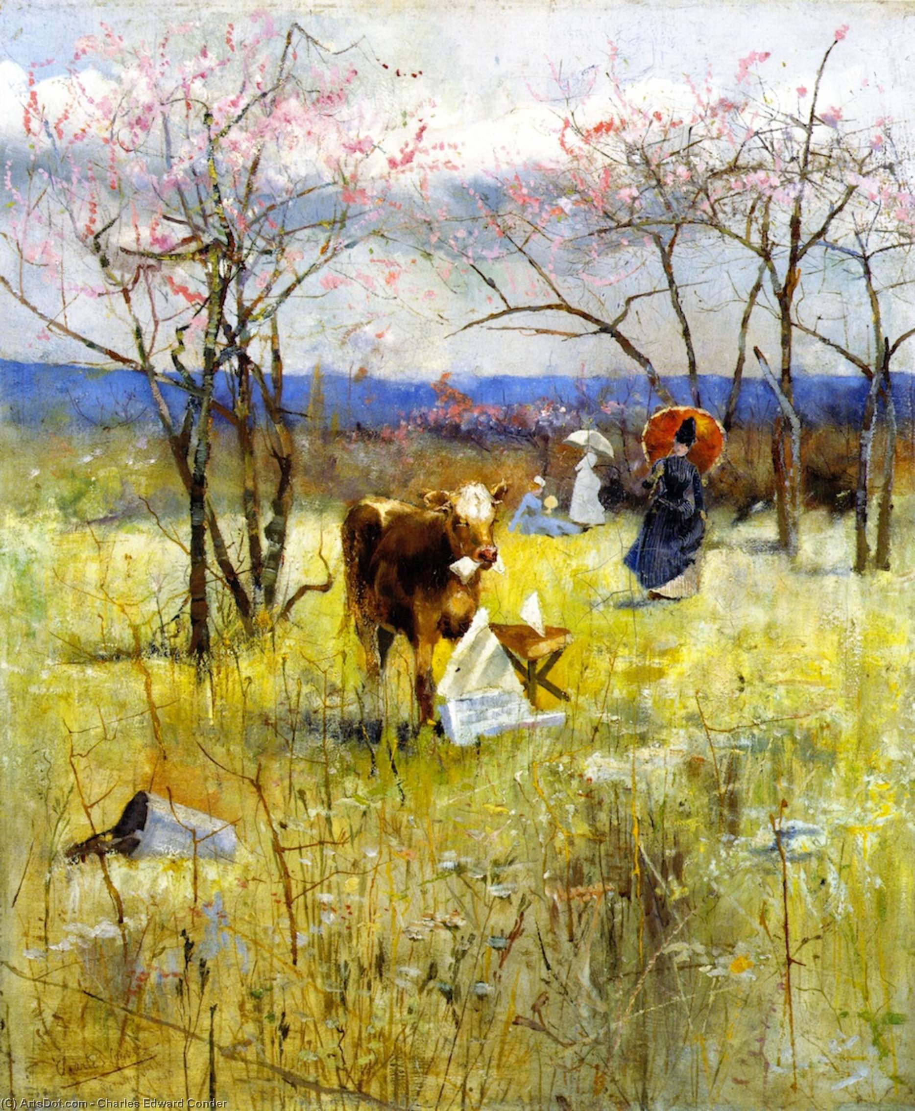 Wikioo.org - The Encyclopedia of Fine Arts - Painting, Artwork by Charles Edward Conder - A Taste for Literature