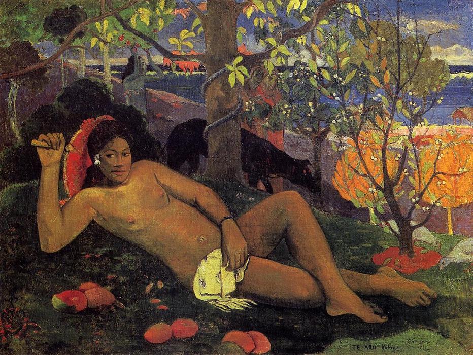 Wikioo.org - The Encyclopedia of Fine Arts - Painting, Artwork by Paul Gauguin - Te Arii Vahine (also known as The King's Wife)