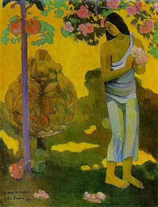 Wikioo.org - สารานุกรมวิจิตรศิลป์ - จิตรกรรม Paul Gauguin - te Avae No Maria (also known as Month of Mary)