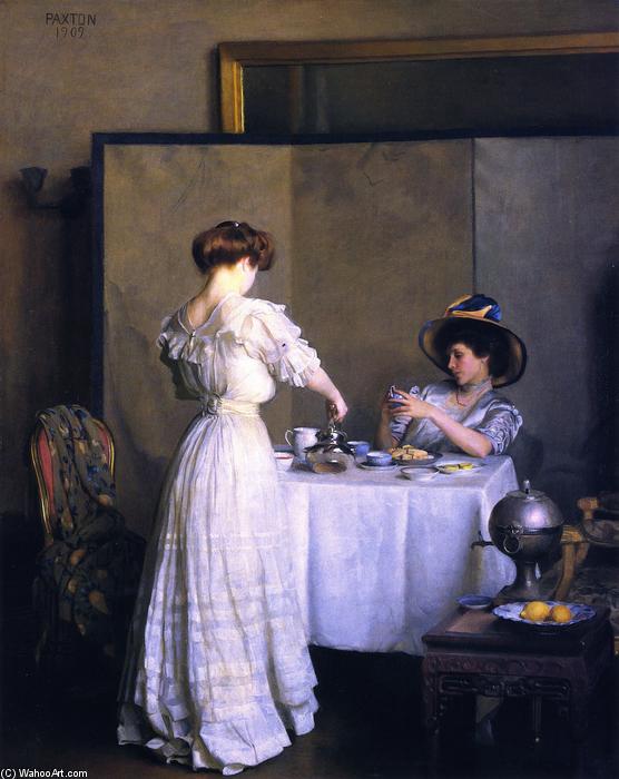 WikiOO.org - Encyclopedia of Fine Arts - Maleri, Artwork William Macgregor Paxton - Tea Leaves