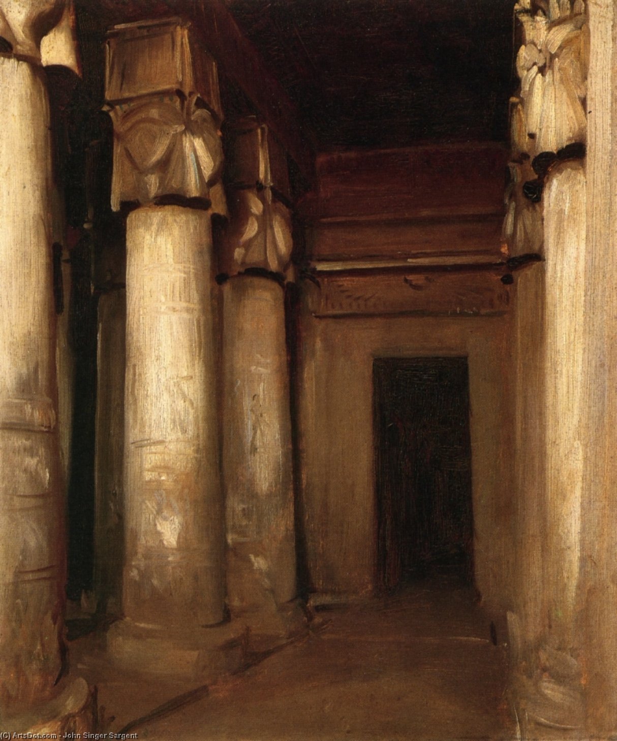Wikioo.org - The Encyclopedia of Fine Arts - Painting, Artwork by John Singer Sargent - Temple of Denderah