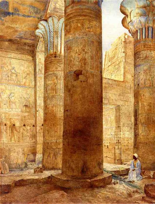 Wikioo.org – L'Enciclopedia delle Belle Arti - Pittura, Opere di Henry Roderick Newman - Tempio di Philae, Nubia