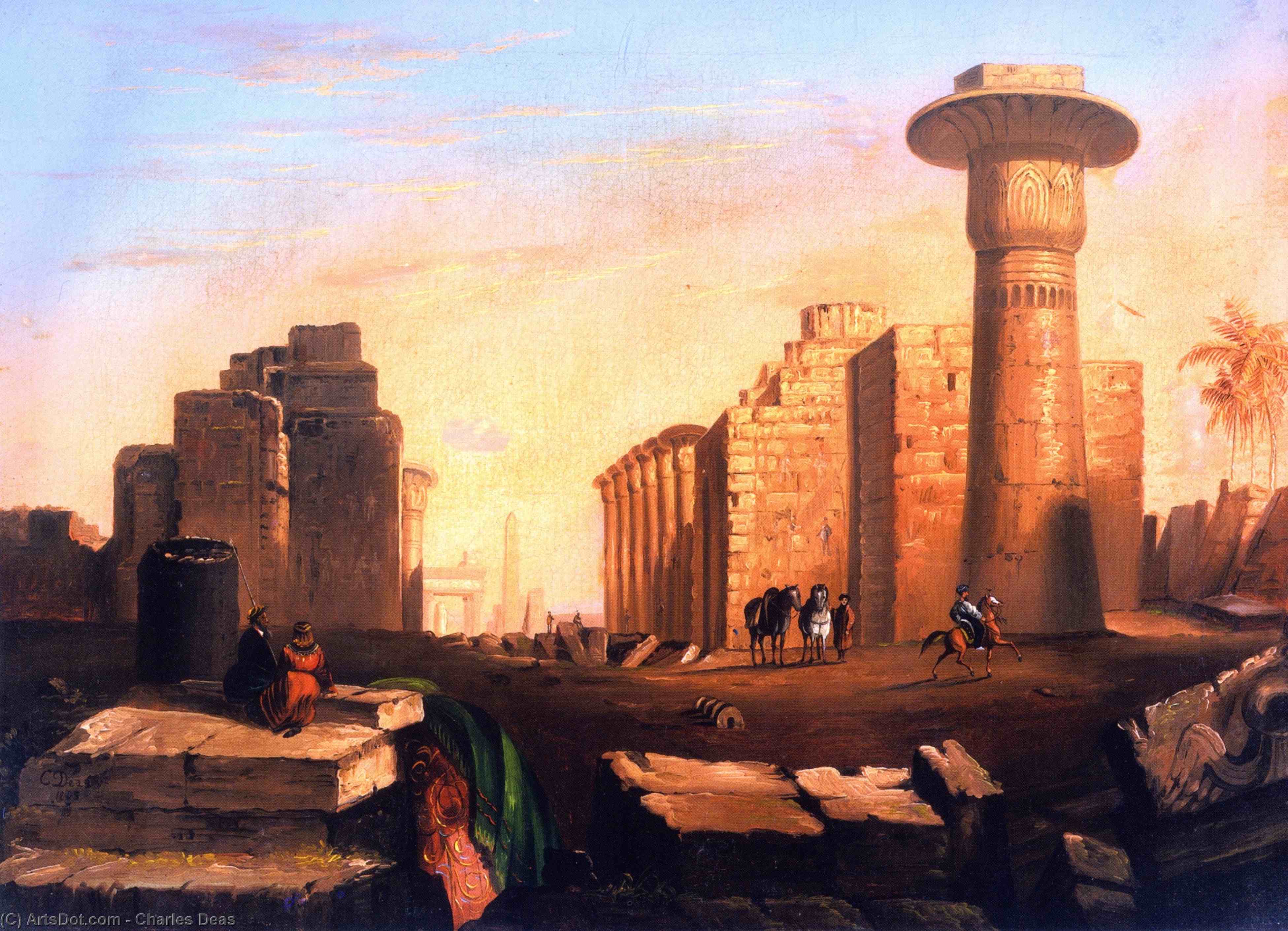 WikiOO.org - Encyclopedia of Fine Arts - Lukisan, Artwork Charles Deas - Temple Scene