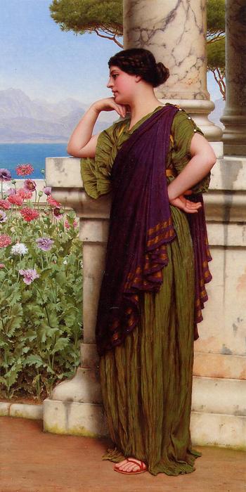Wikioo.org - The Encyclopedia of Fine Arts - Painting, Artwork by John William Godward - Tender Thoughts