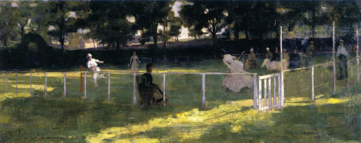 Wikioo.org - The Encyclopedia of Fine Arts - Painting, Artwork by John Lavery - The Tennis Party (study)