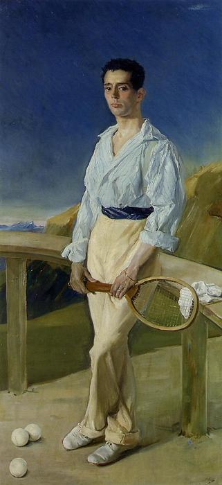 Wikioo.org - The Encyclopedia of Fine Arts - Painting, Artwork by José Villegas Cordero - The Tennis Player: Pablo Ramos Villegas