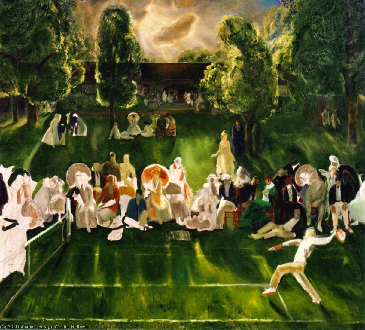 Wikioo.org - The Encyclopedia of Fine Arts - Painting, Artwork by George Wesley Bellows - Tennis Tournament