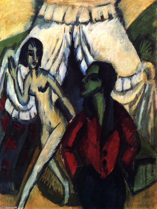 Wikioo.org - The Encyclopedia of Fine Arts - Painting, Artwork by Ernst Ludwig Kirchner - The Tent
