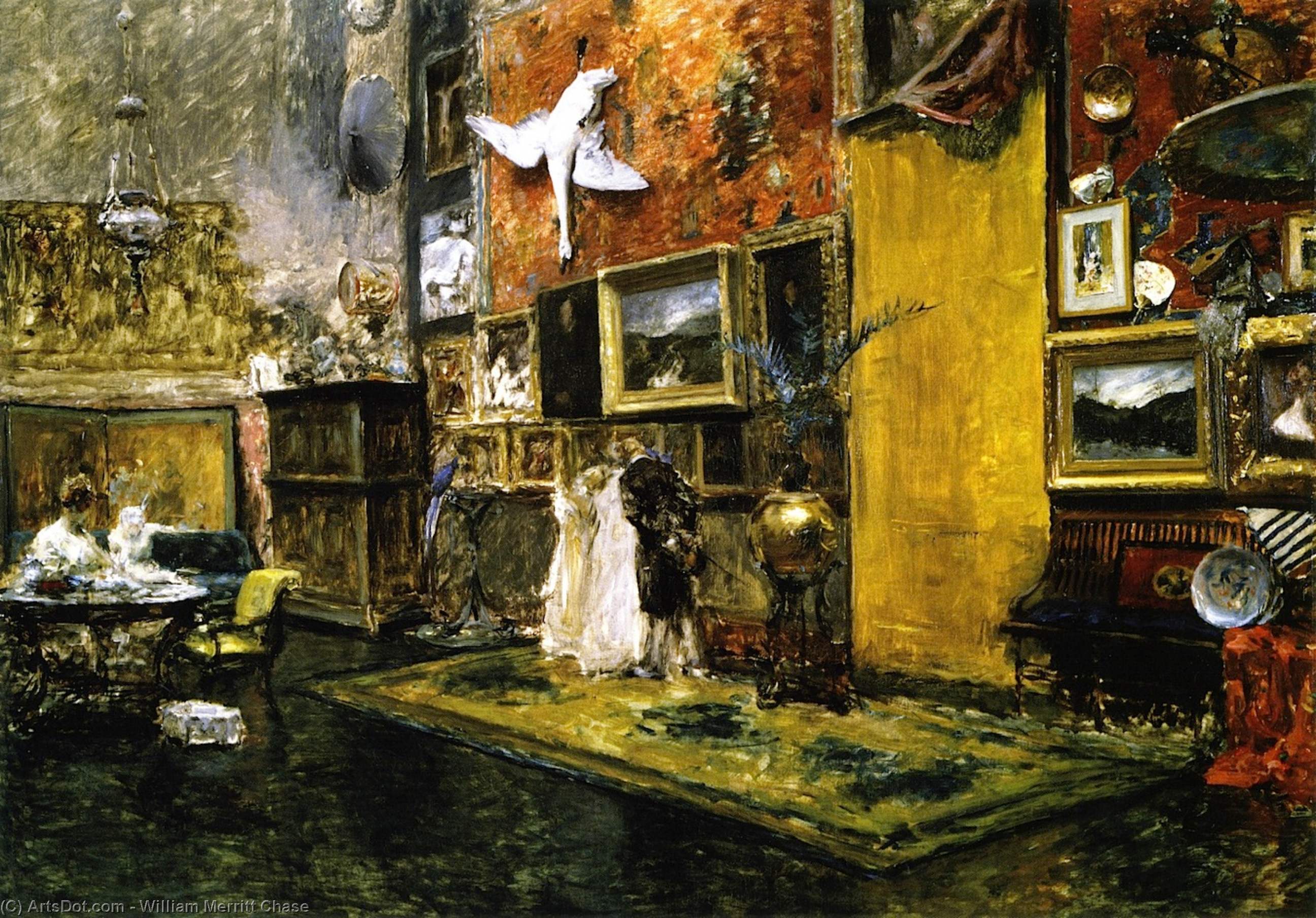 Wikioo.org - The Encyclopedia of Fine Arts - Painting, Artwork by William Merritt Chase - The Tenth Street Studio (also known as Tenth Street Studio)