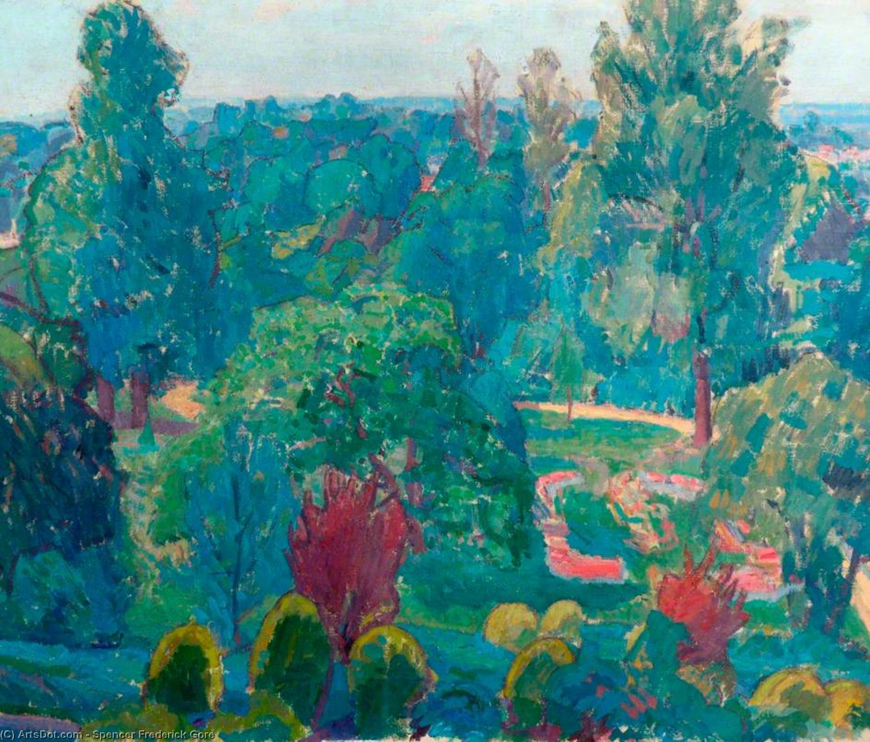 WikiOO.org - Encyclopedia of Fine Arts - Lukisan, Artwork Spencer Frederick Gore - The Terrace Gardens