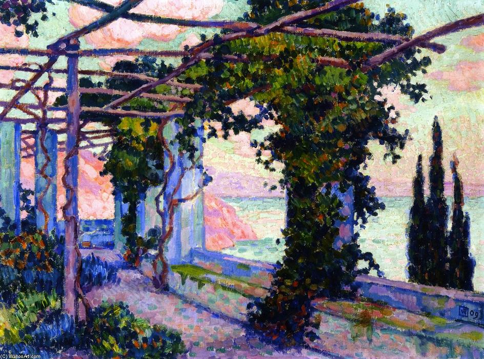 Wikioo.org - The Encyclopedia of Fine Arts - Painting, Artwork by Theo Van Rysselberghe - Terrace [of Hotel Palumbo] at Ravello