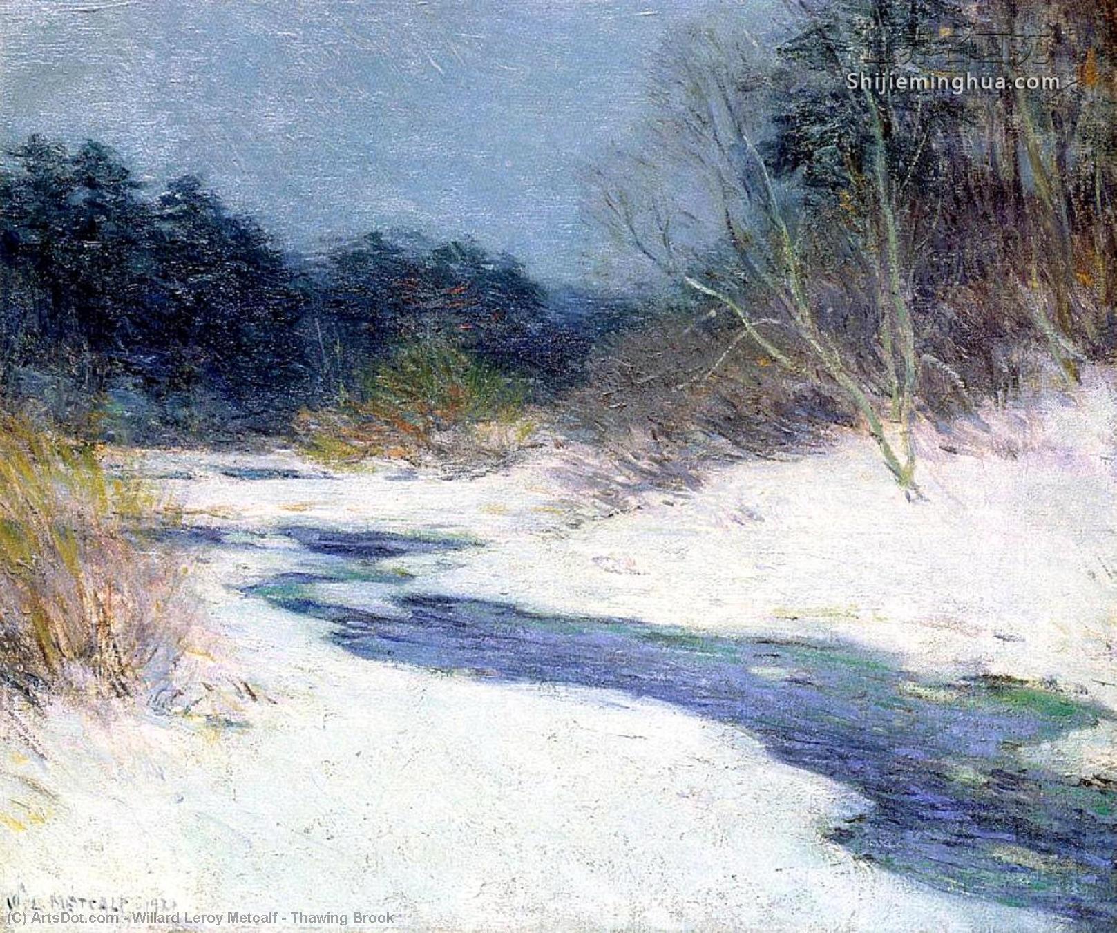 Wikioo.org - The Encyclopedia of Fine Arts - Painting, Artwork by Willard Leroy Metcalf - Thawing Brook