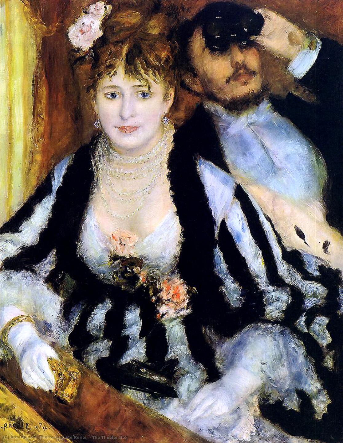 Wikioo.org - Encyklopedia Sztuk Pięknych - Malarstwo, Grafika Pierre-Auguste Renoir - The Theater Box