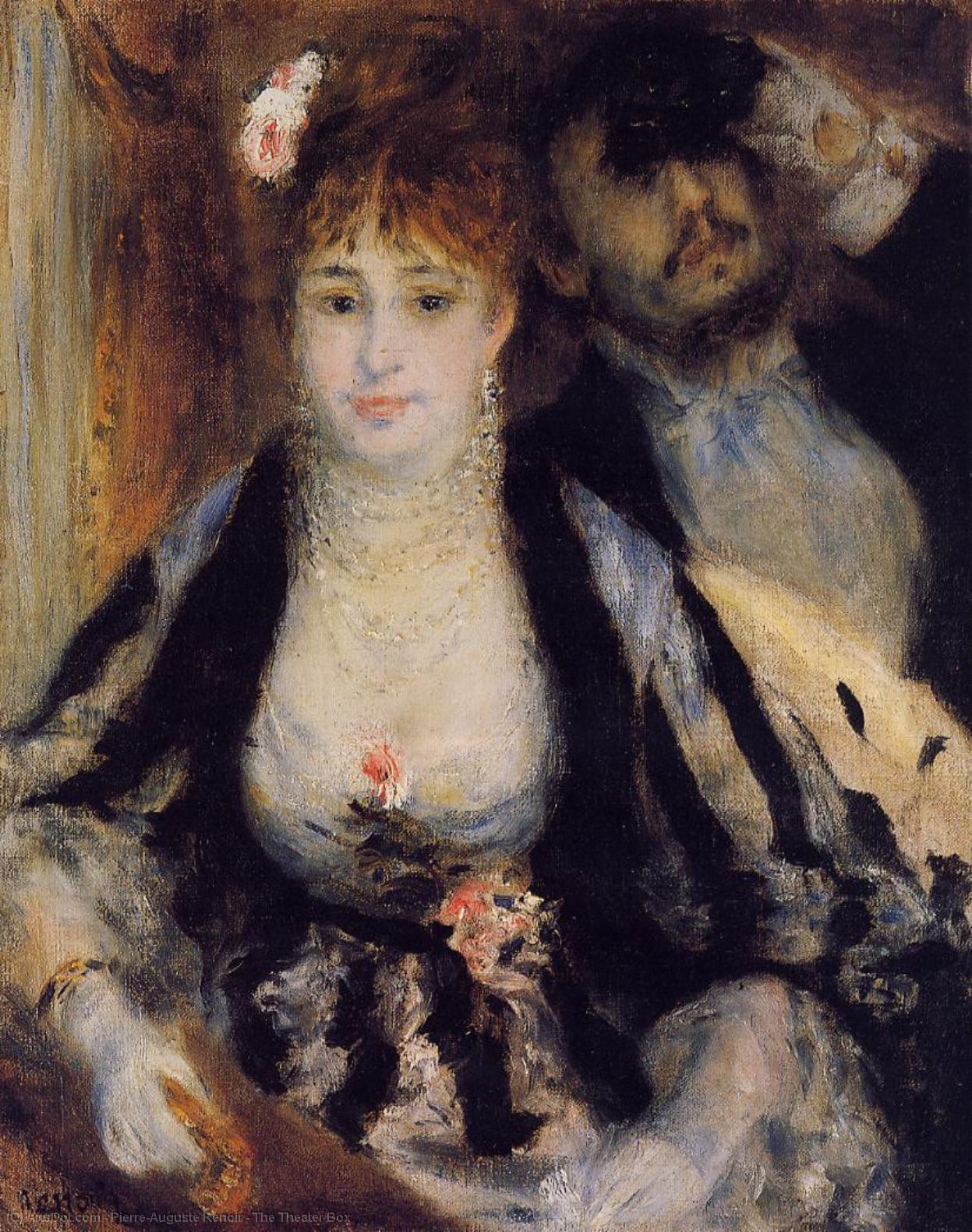Wikioo.org – La Enciclopedia de las Bellas Artes - Pintura, Obras de arte de Pierre-Auguste Renoir - el teatro caja