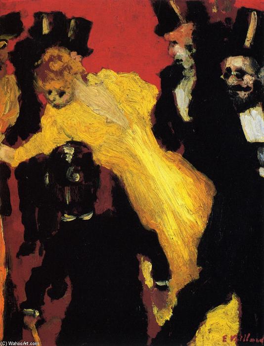 Wikioo.org – La Enciclopedia de las Bellas Artes - Pintura, Obras de arte de Jean Edouard Vuillard - Un Corredor teatro con Toulouse-Lautrec