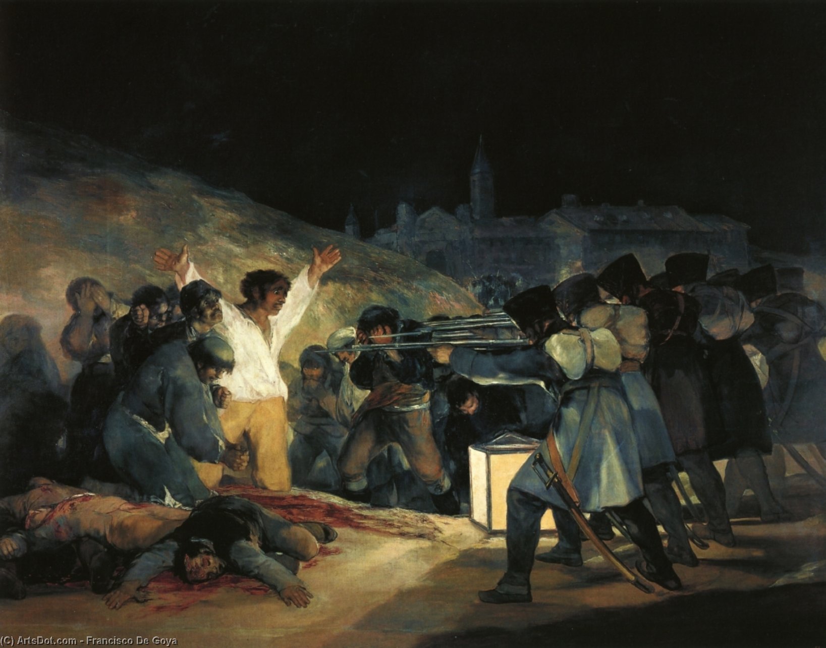 Wikioo.org - Bách khoa toàn thư về mỹ thuật - Vẽ tranh, Tác phẩm nghệ thuật Francisco De Goya - The Third of May 1808