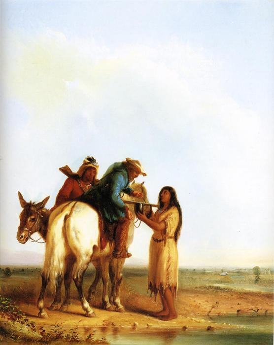 WikiOO.org - אנציקלופדיה לאמנויות יפות - ציור, יצירות אמנות Alfred Jacob Miller - The Thirsty Trapper
