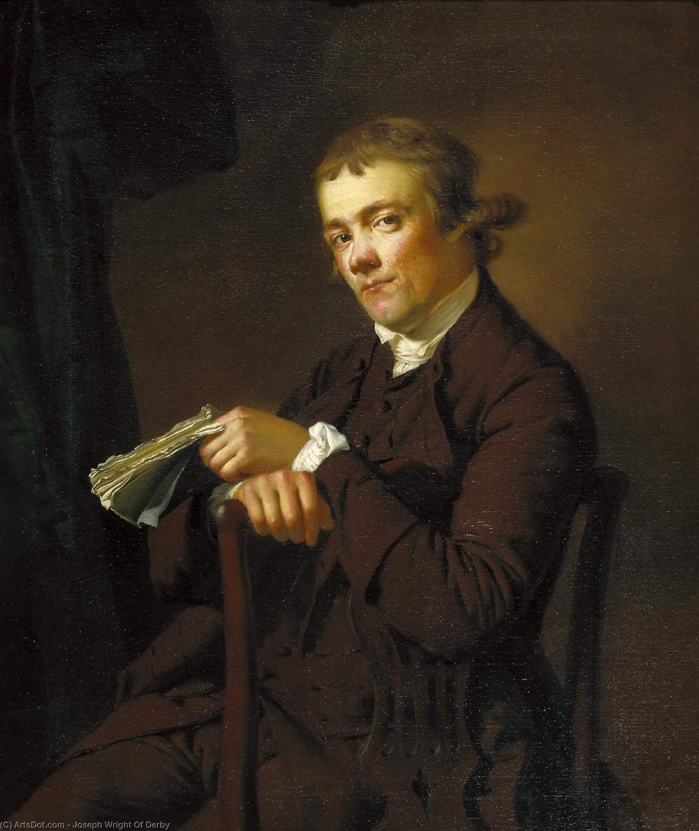 Wikioo.org - The Encyclopedia of Fine Arts - Painting, Artwork by Joseph Wright Of Derby - Thomas Staniforth of Darnall, Co. York