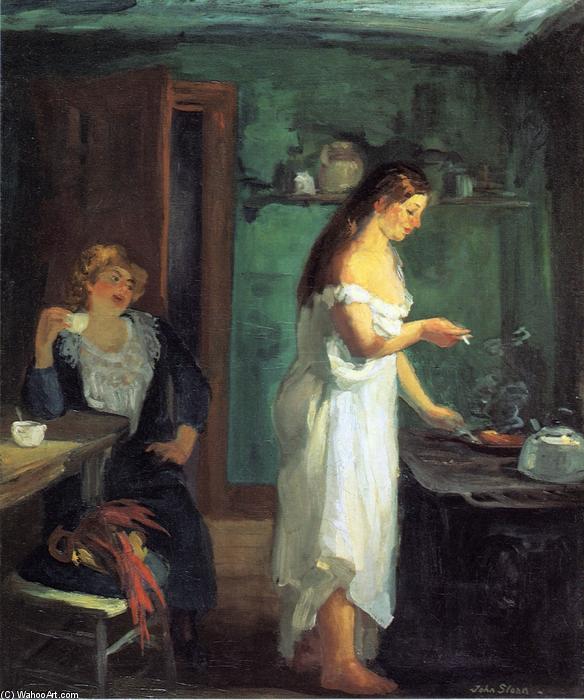 Wikioo.org - The Encyclopedia of Fine Arts - Painting, Artwork by John Sloan - Three A.M.