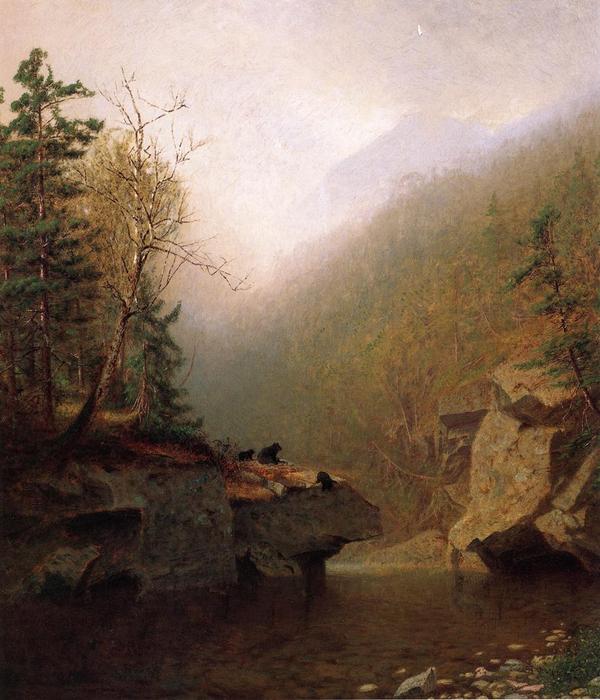 Wikioo.org - The Encyclopedia of Fine Arts - Painting, Artwork by Alexander Helwig Wyant - Three Bears