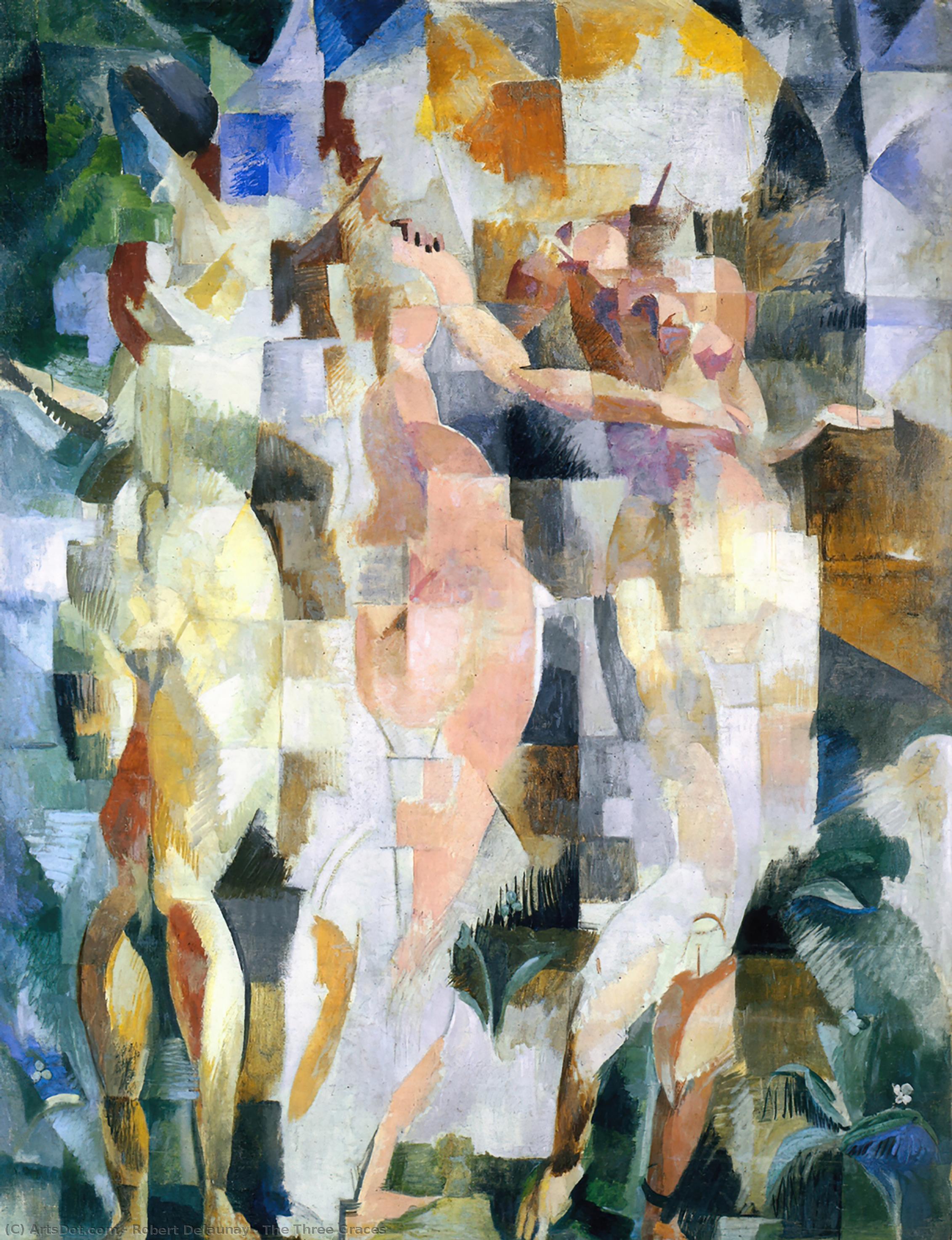 Wikoo.org - موسوعة الفنون الجميلة - اللوحة، العمل الفني Robert Delaunay - The Three Graces
