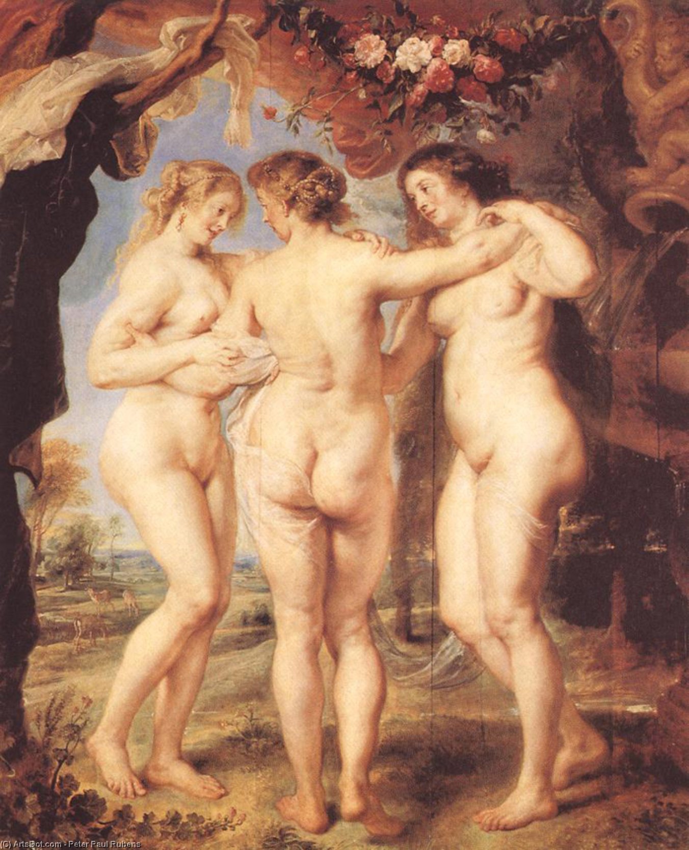 Wikioo.org - The Encyclopedia of Fine Arts - Painting, Artwork by Peter Paul Rubens - The Three Graces