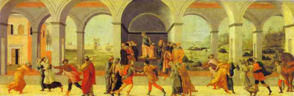 Wikioo.org - The Encyclopedia of Fine Arts - Painting, Artwork by Filippino Lippi - Three Scenes from the Story of Virginia