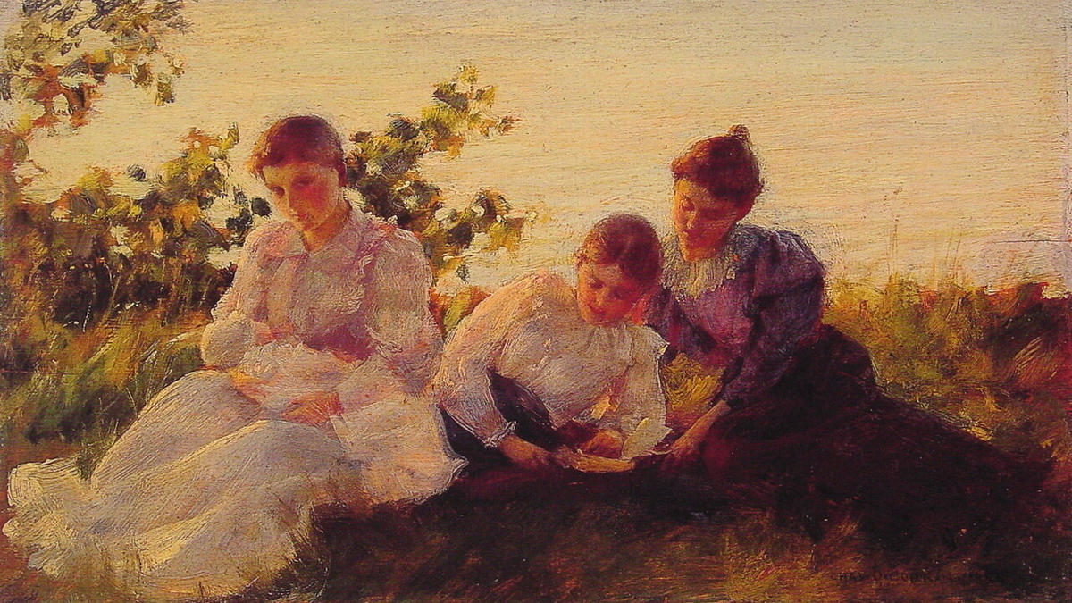 Wikioo.org - The Encyclopedia of Fine Arts - Painting, Artwork by Charles Courtney Curran - Three Women