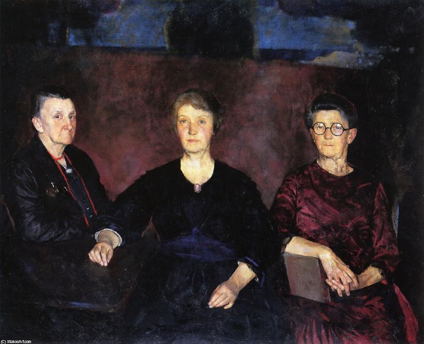 WikiOO.org - Encyclopedia of Fine Arts - Maalaus, taideteos Charles Webster Hawthorne - Three Women of Provincetown