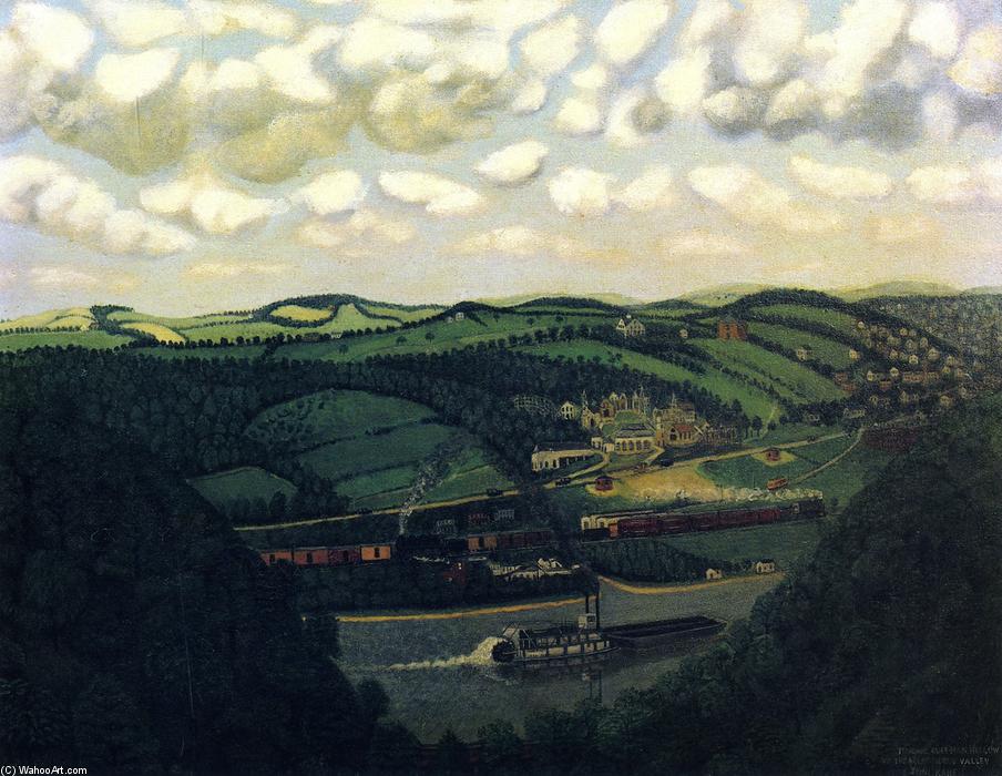 Wikioo.org – L'Enciclopedia delle Belle Arti - Pittura, Opere di John Kane - Attraverso Coleman Hollow, la Valle Allegheny