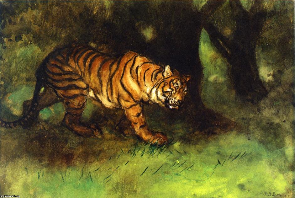 Wikioo.org – La Enciclopedia de las Bellas Artes - Pintura, Obras de arte de Arthur Bowen Davies - ExtremoOriente Tigre