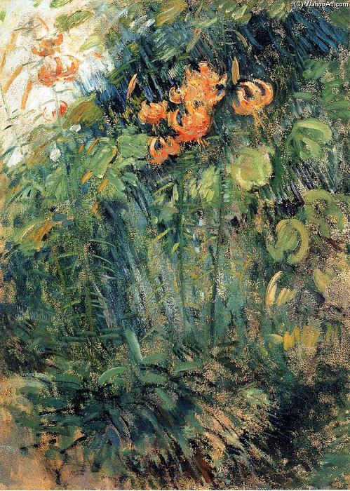 WikiOO.org - Encyclopedia of Fine Arts - Schilderen, Artwork John Henry Twachtman - Tiger Lilies