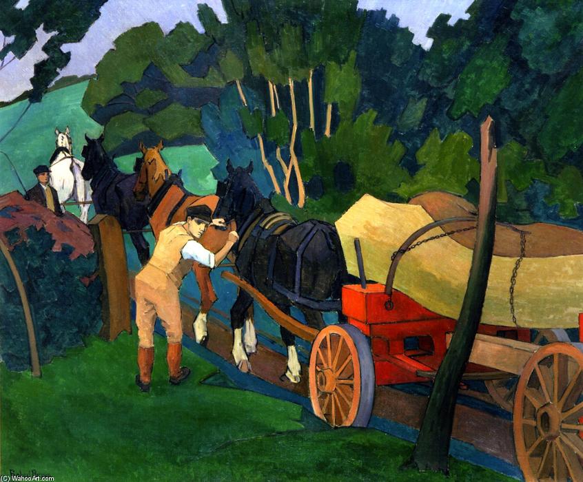 Wikioo.org - The Encyclopedia of Fine Arts - Painting, Artwork by Robert Bevan - Timber Hauling