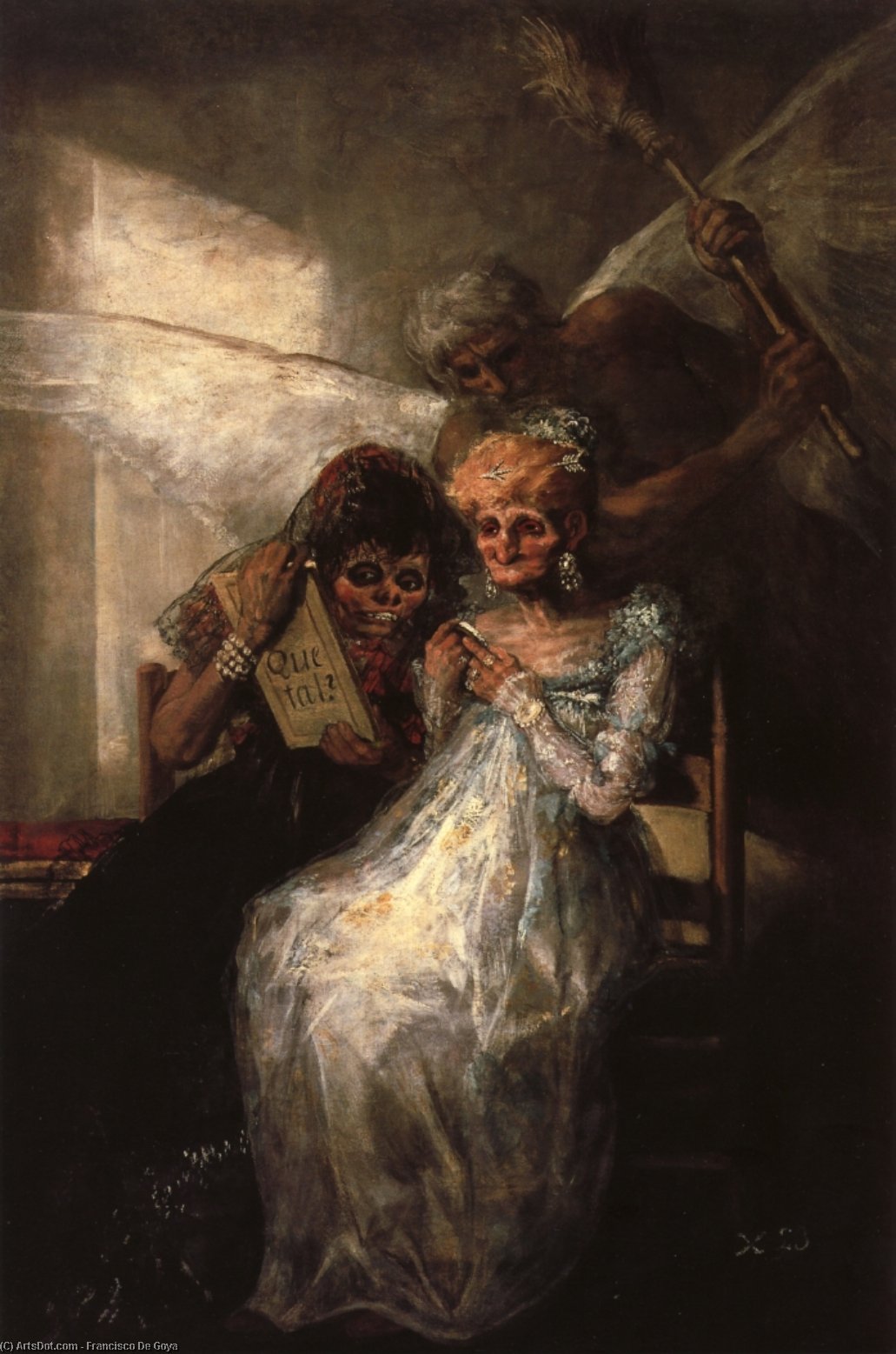 WikiOO.org - 백과 사전 - 회화, 삽화 Francisco De Goya - Time and the Old Women