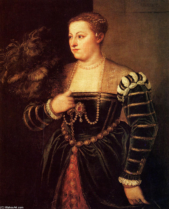 Wikioo.org - The Encyclopedia of Fine Arts - Painting, Artwork by Tiziano Vecellio (Titian) - Titian's daughter, Lavinia