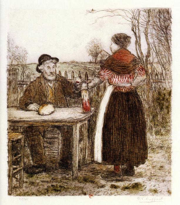 Wikioo.org – L'Enciclopedia delle Belle Arti - Pittura, Opere di Jean-François Raffaelli - Un Toast a buon Volte