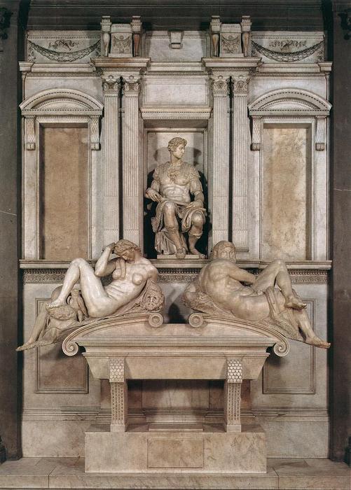 Wikoo.org - موسوعة الفنون الجميلة - اللوحة، العمل الفني Michelangelo Buonarroti - Tomb of Giuliano de' Medici