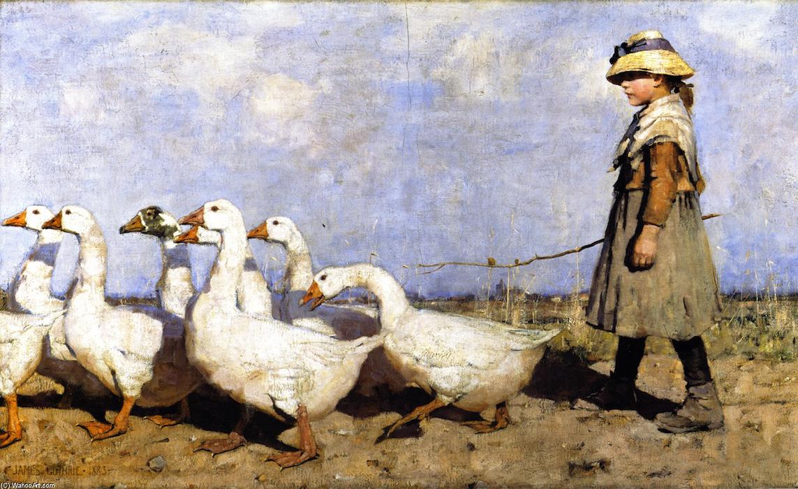 Wikioo.org - The Encyclopedia of Fine Arts - Painting, Artwork by James Guthrie - To Pastures New