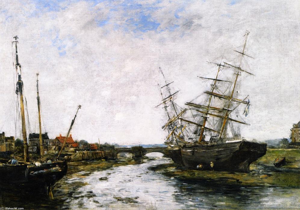Wikioo.org - The Encyclopedia of Fine Arts - Painting, Artwork by Eugène Louis Boudin - The Toques, Low Tide