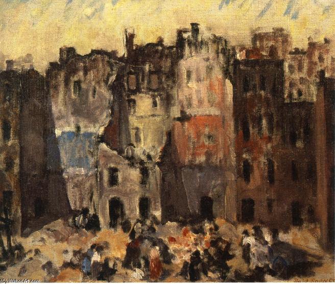 Wikioo.org - The Encyclopedia of Fine Arts - Painting, Artwork by Robert Spencer - Torn Out Buildings