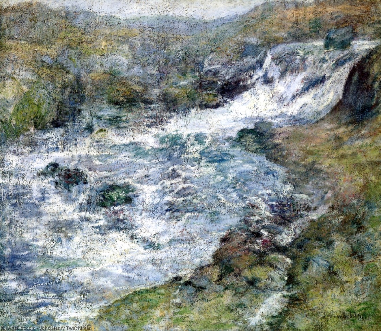 Wikioo.org - The Encyclopedia of Fine Arts - Painting, Artwork by John Henry Twachtman - The Torrent