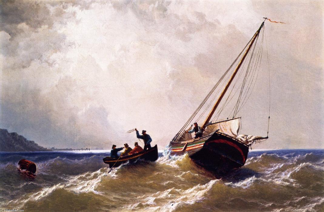 Wikoo.org - موسوعة الفنون الجميلة - اللوحة، العمل الفني William Bradford - Tow Boat and Sloop