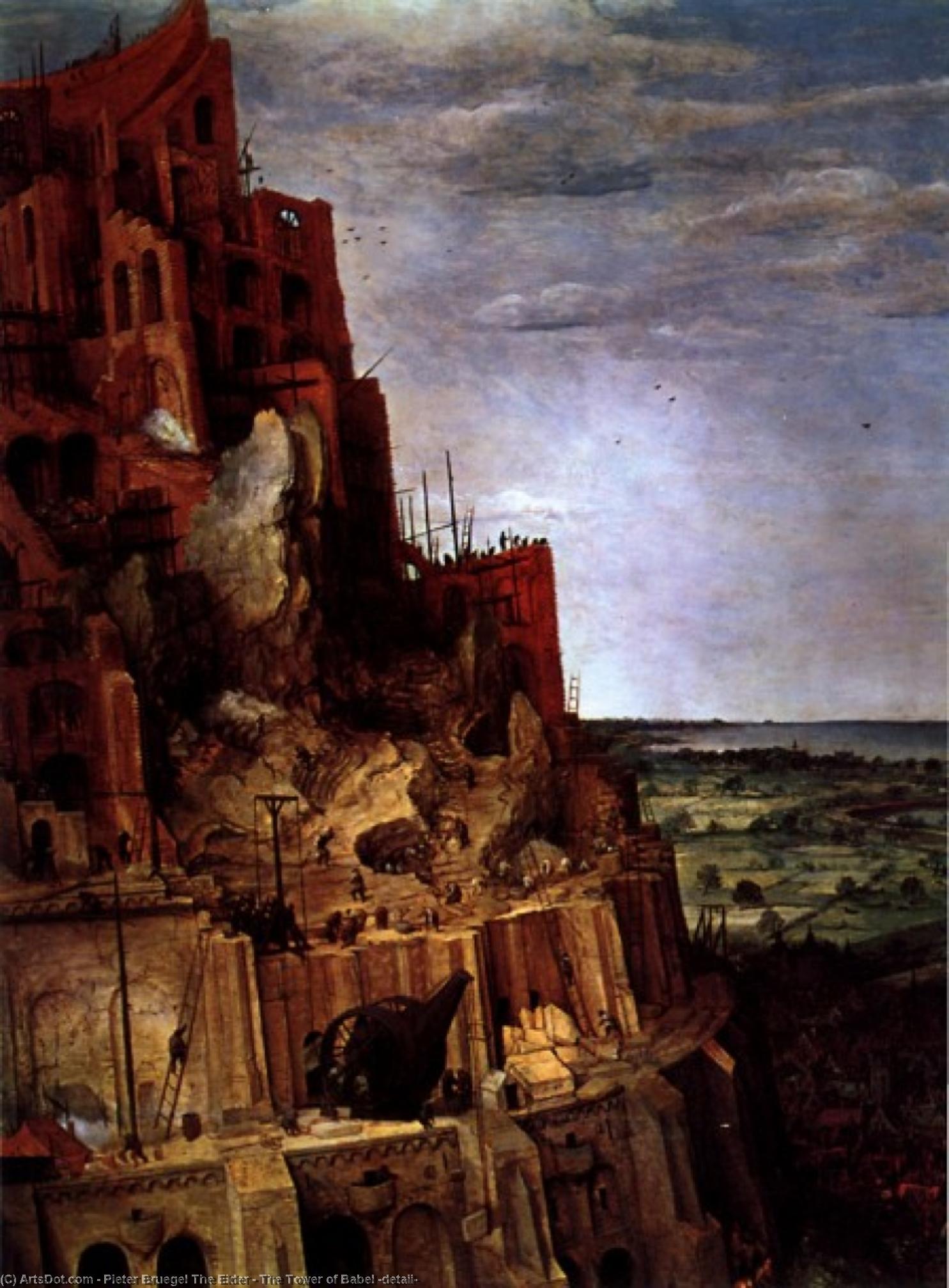 Wikioo.org - สารานุกรมวิจิตรศิลป์ - จิตรกรรม Pieter Bruegel The Elder - The Tower of Babel [detail]