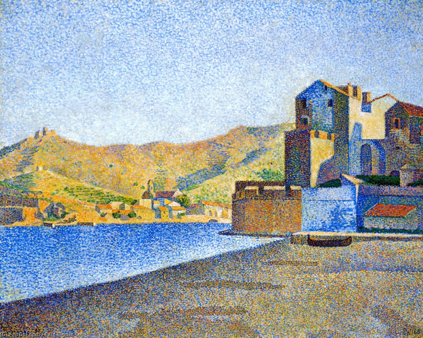 WikiOO.org - Enciklopedija dailės - Tapyba, meno kuriniai Paul Signac - The Town Beach, Collioure, Opus 165