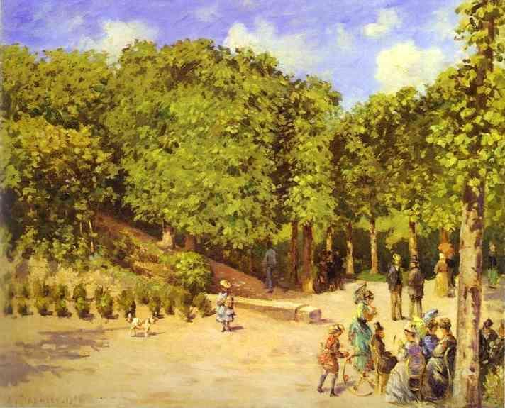 Wikioo.org - The Encyclopedia of Fine Arts - Painting, Artwork by Camille Pissarro - Town Garden in Pontoise