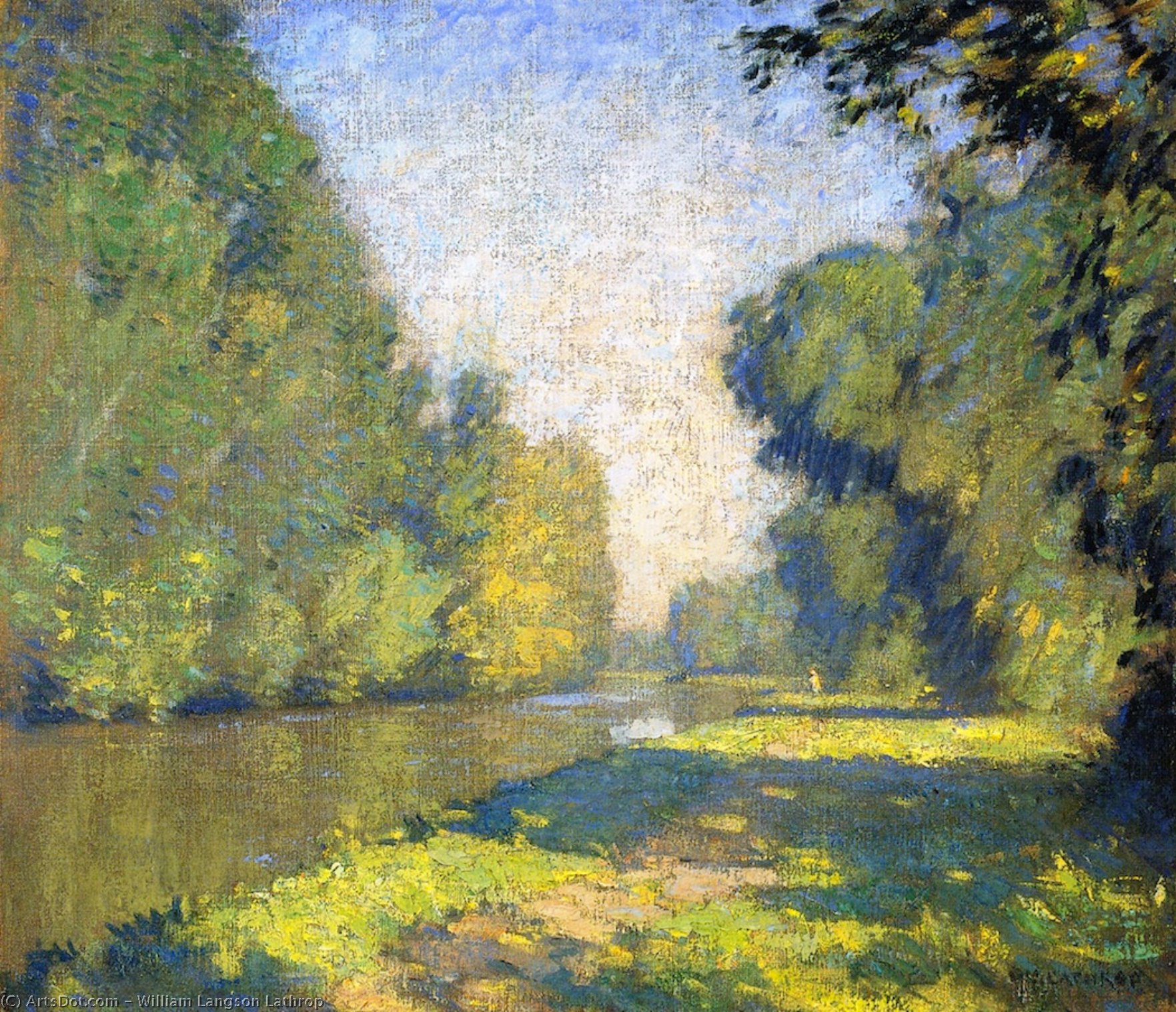 Wikioo.org - The Encyclopedia of Fine Arts - Painting, Artwork by William Langson Lathrop - The Tow Path