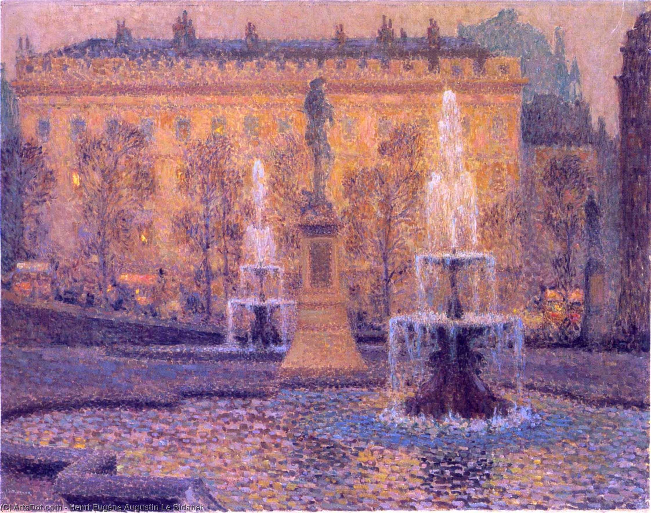Wikioo.org - The Encyclopedia of Fine Arts - Painting, Artwork by Henri Eugène Augustin Le Sidaner - Trafalgar Square