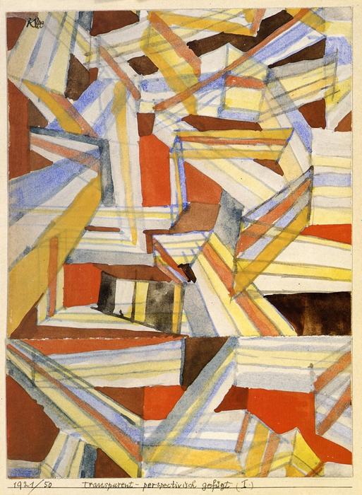 Wikioo.org - สารานุกรมวิจิตรศิลป์ - จิตรกรรม Paul Klee - Transparent-Perspectivisch Gefugt